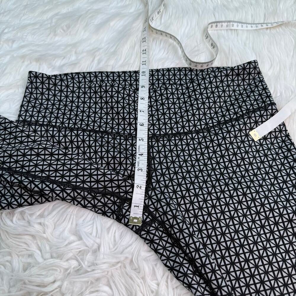 Lululemon Wunder Under Full On Luon Leggings Tri Geo Silver Spoon Black‎ Size 8 - Picture 4 of 16
